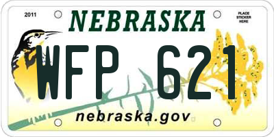 NE license plate WFP621