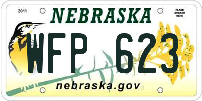 NE license plate WFP623