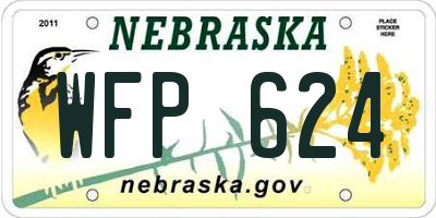 NE license plate WFP624