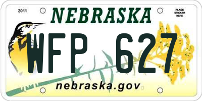 NE license plate WFP627