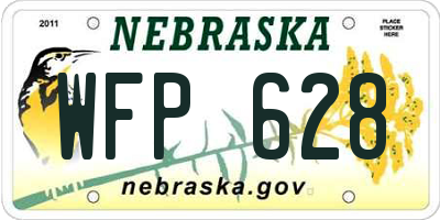 NE license plate WFP628
