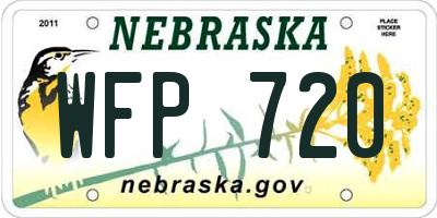 NE license plate WFP720