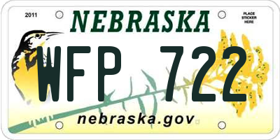 NE license plate WFP722