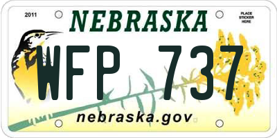 NE license plate WFP737