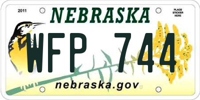 NE license plate WFP744