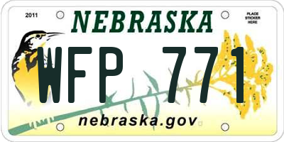 NE license plate WFP771