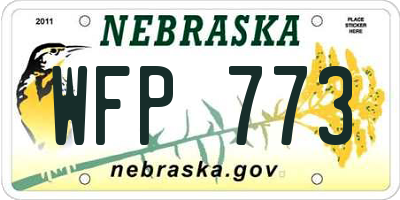 NE license plate WFP773