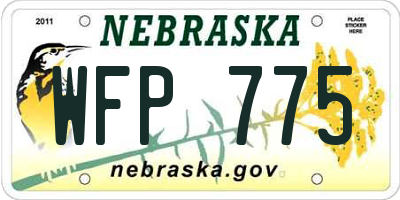 NE license plate WFP775