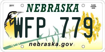 NE license plate WFP779