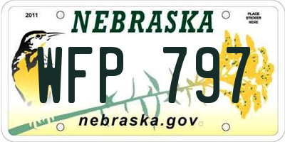 NE license plate WFP797