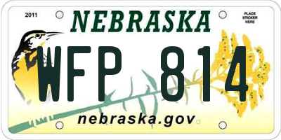 NE license plate WFP814