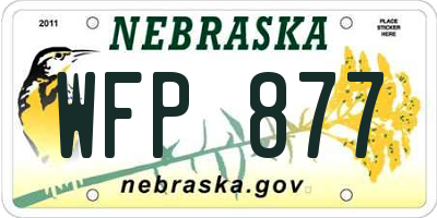 NE license plate WFP877