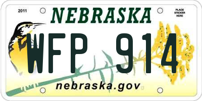 NE license plate WFP914
