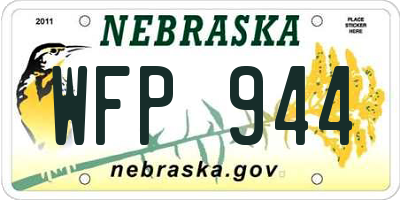 NE license plate WFP944