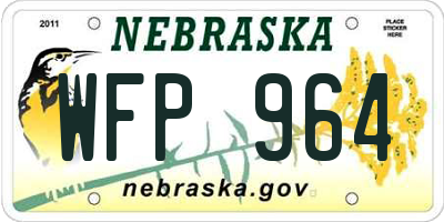 NE license plate WFP964