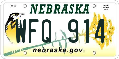 NE license plate WFQ914