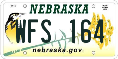 NE license plate WFS164
