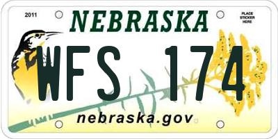 NE license plate WFS174