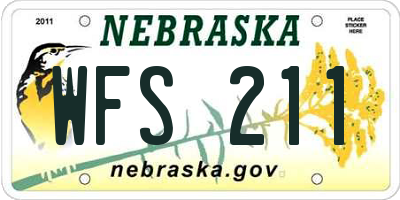 NE license plate WFS211