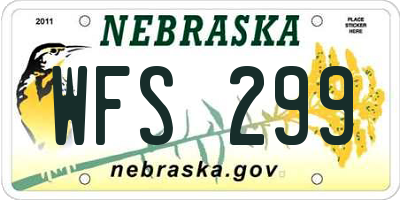 NE license plate WFS299