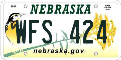 NE license plate WFS424