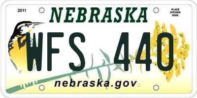 NE license plate WFS440