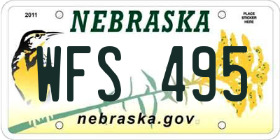 NE license plate WFS495