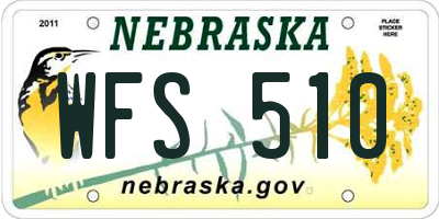 NE license plate WFS510