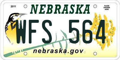 NE license plate WFS564