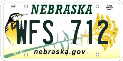 NE license plate WFS712