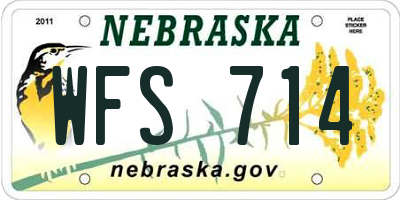 NE license plate WFS714