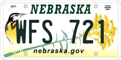 NE license plate WFS721