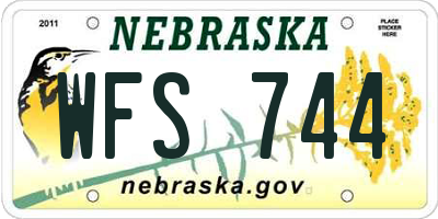 NE license plate WFS744
