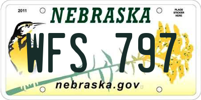 NE license plate WFS797