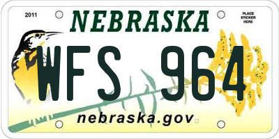NE license plate WFS964