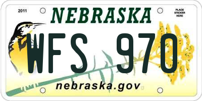 NE license plate WFS970
