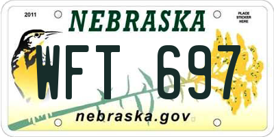 NE license plate WFT697