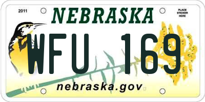 NE license plate WFU169