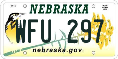 NE license plate WFU297