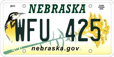 NE license plate WFU425