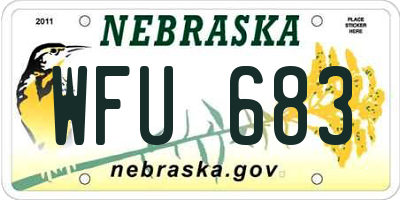 NE license plate WFU683
