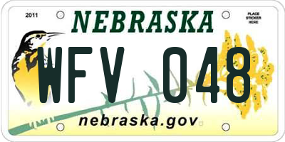 NE license plate WFV048