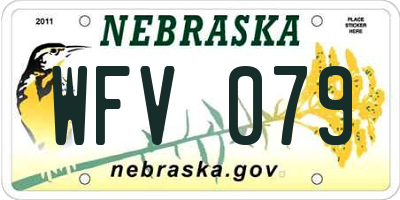 NE license plate WFV079