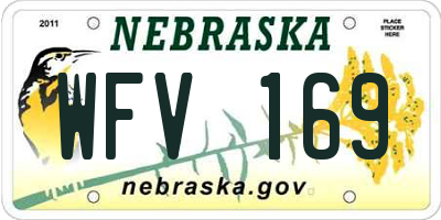 NE license plate WFV169