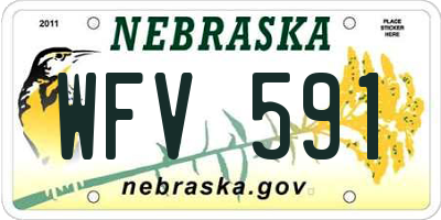 NE license plate WFV591