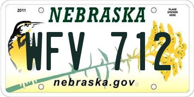 NE license plate WFV712