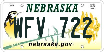 NE license plate WFV722