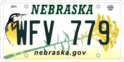 NE license plate WFV779