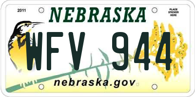 NE license plate WFV944