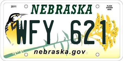 NE license plate WFY621